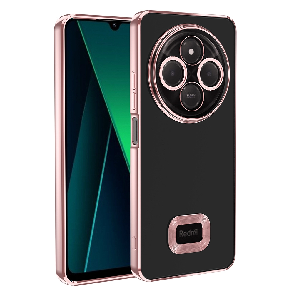 Xiaomi Uyumlu  Redmi 14C 4G Kılıf Kamera Korumalı Logo Gösteren Zore Omega Kapak