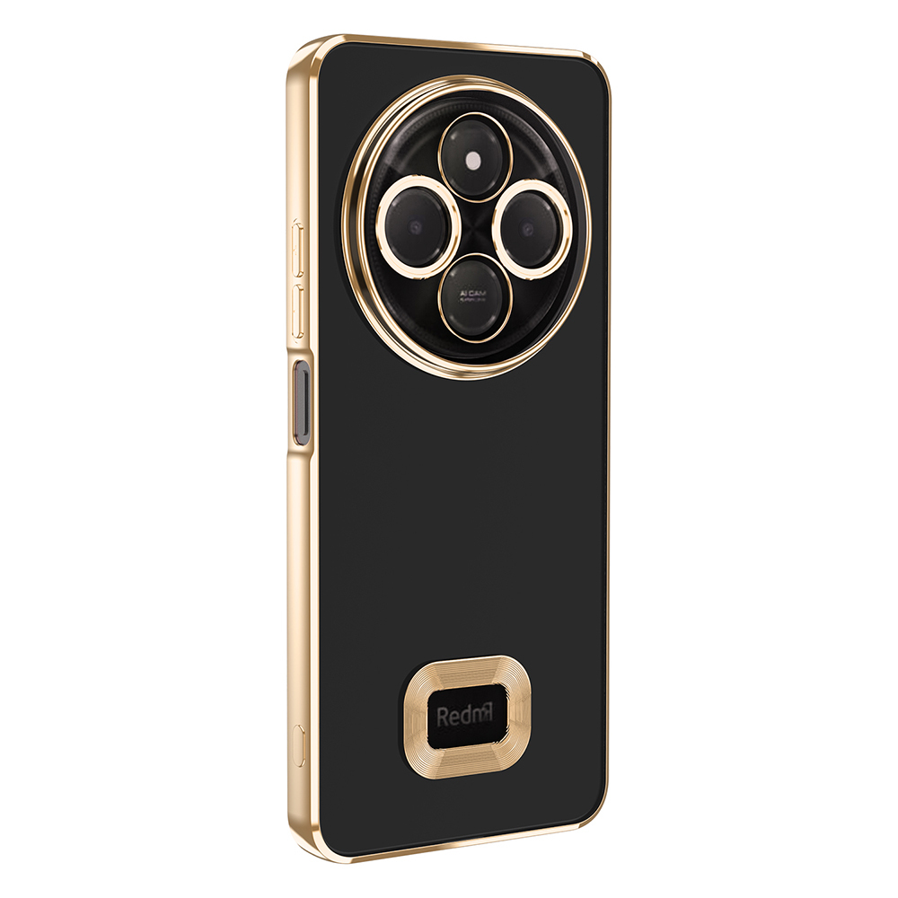 Xiaomi Uyumlu  Redmi 14C 4G Kılıf Kamera Korumalı Logo Gösteren Zore Omega Kapak-Gold