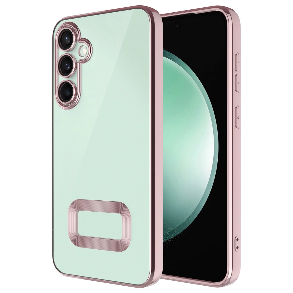 Galaxy Uyumlu S24 FE Kılıf Kamera Korumalı Logo Gösteren Zore Omega Kapak