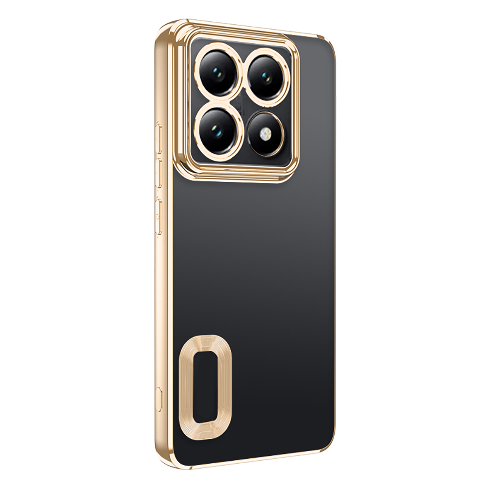 Xiaomi Uyumlu  14T Pro Kılıf Kamera Korumalı Logo Gösteren Zore Omega Kapak-Gold