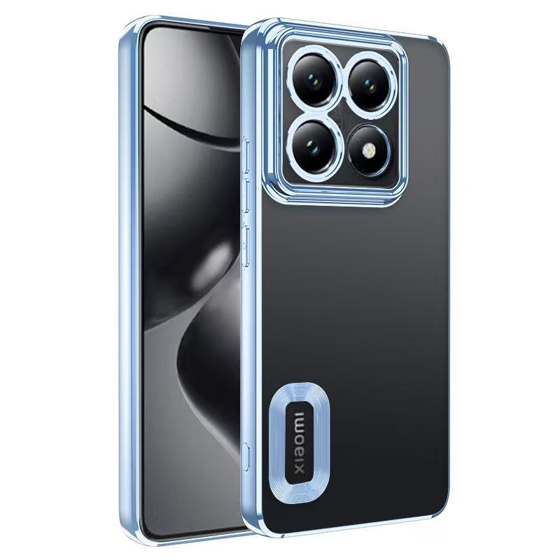 Xiaomi Uyumlu  14T Pro Kılıf Kamera Korumalı Logo Gösteren Zore Omega Kapak-Sierra mavi