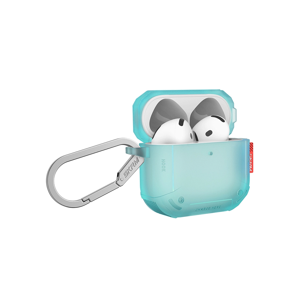Airpods Uyumlu 4 Kılıf Airbagli Yivli Köşe Tasarımlı 360 Derece Tam Koruma Skinarma Mecha CE Kılıf