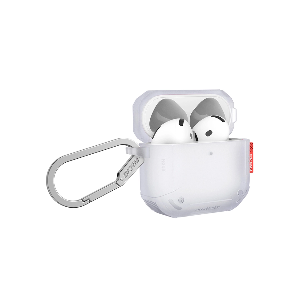 Airpods Uyumlu 4 Kılıf Airbagli Yivli Köşe Tasarımlı 360 Derece Tam Koruma Skinarma Mecha CE Kılıf
