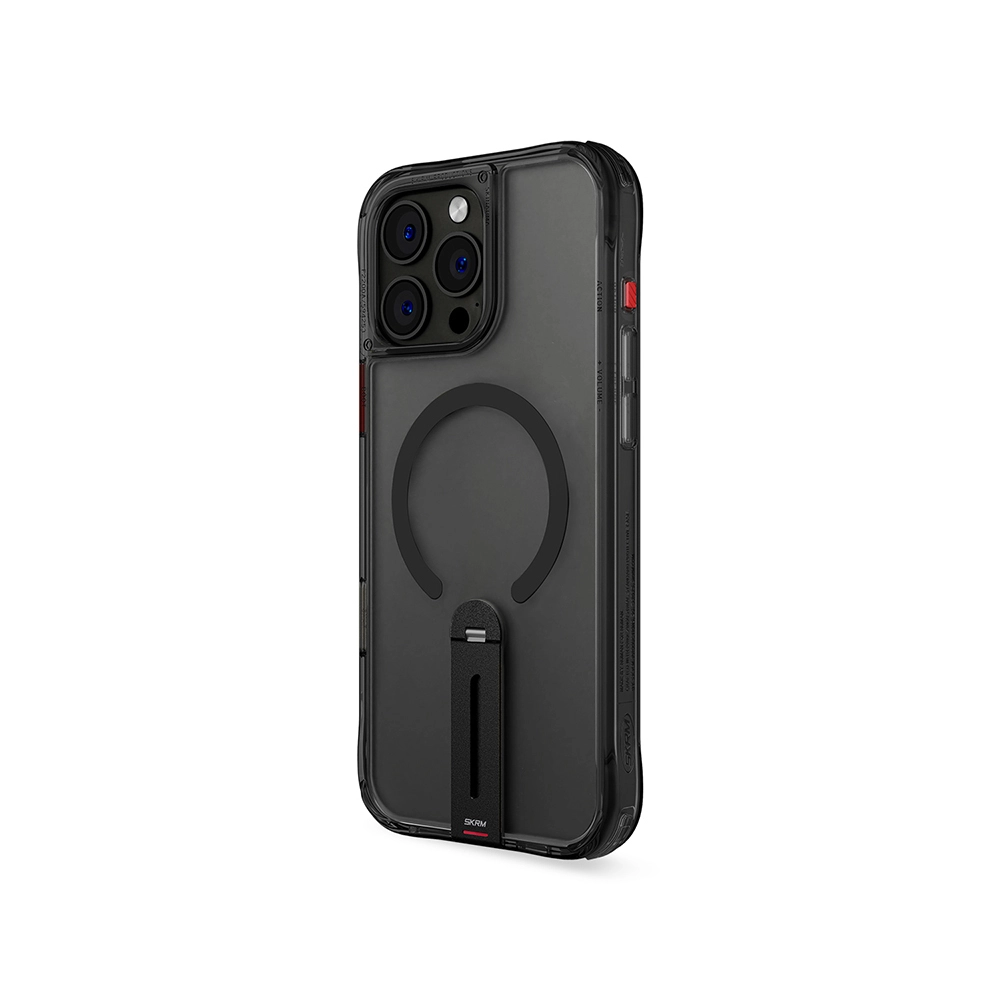 iPhone Uyumlu 16 Pro Kılıf M-safe Şarj Özellikli 360 Derece Dönebilen Standlı Skinarma Helix Kapak