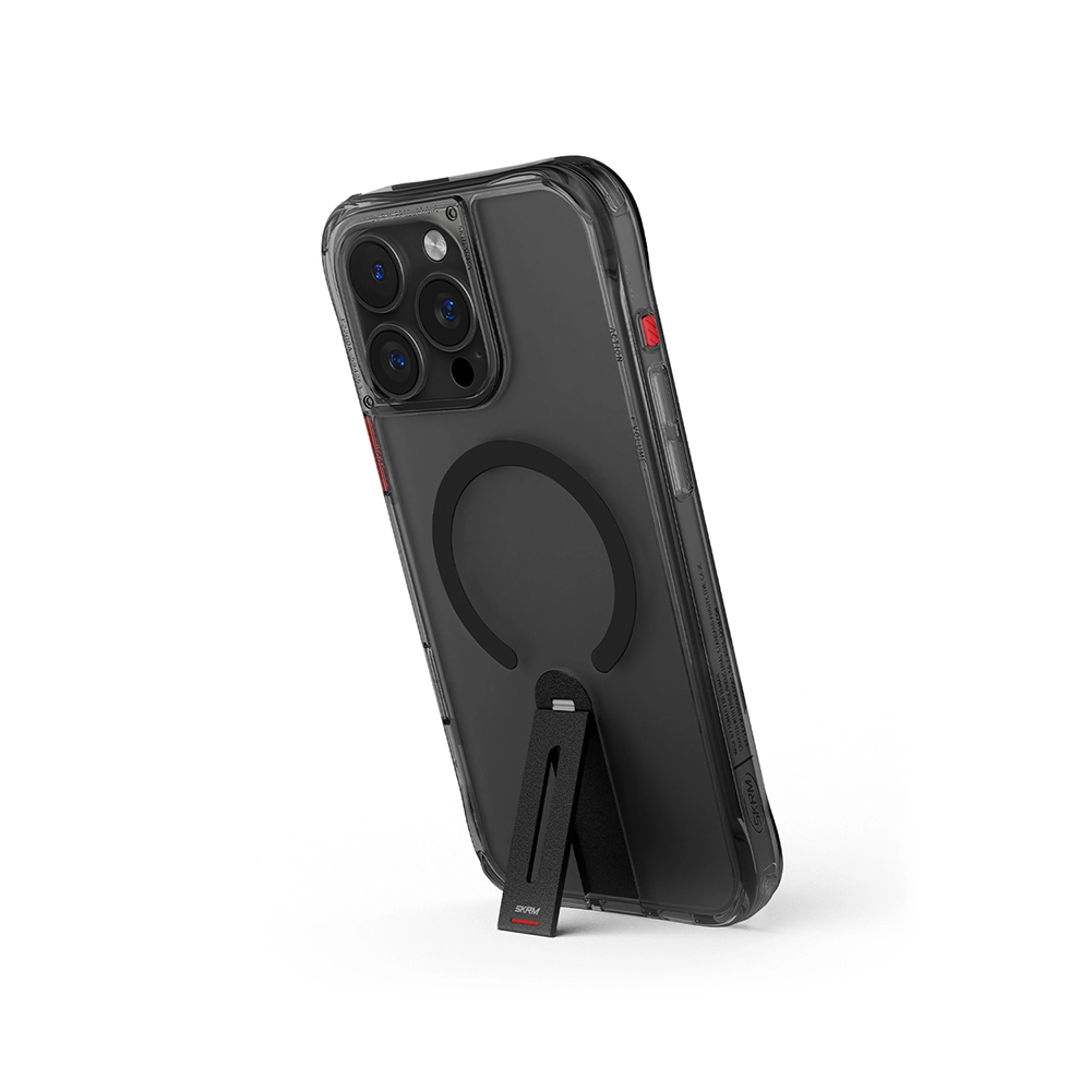 iPhone Uyumlu 16 Pro Kılıf M-safe Şarj Özellikli 360 Derece Dönebilen Standlı Skinarma Helix Kapak