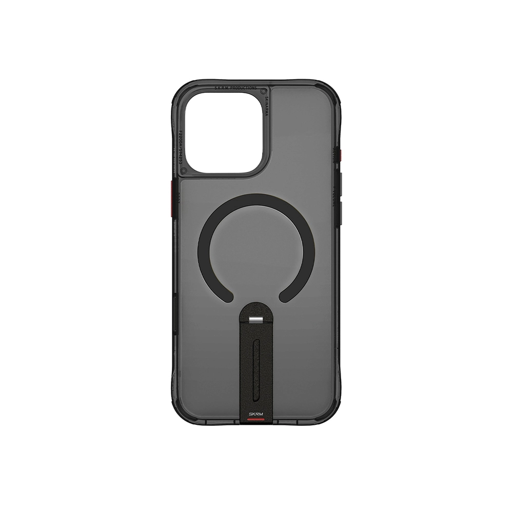 iPhone Uyumlu 16 Pro Kılıf M-safe Şarj Özellikli 360 Derece Dönebilen Standlı Skinarma Helix Kapak