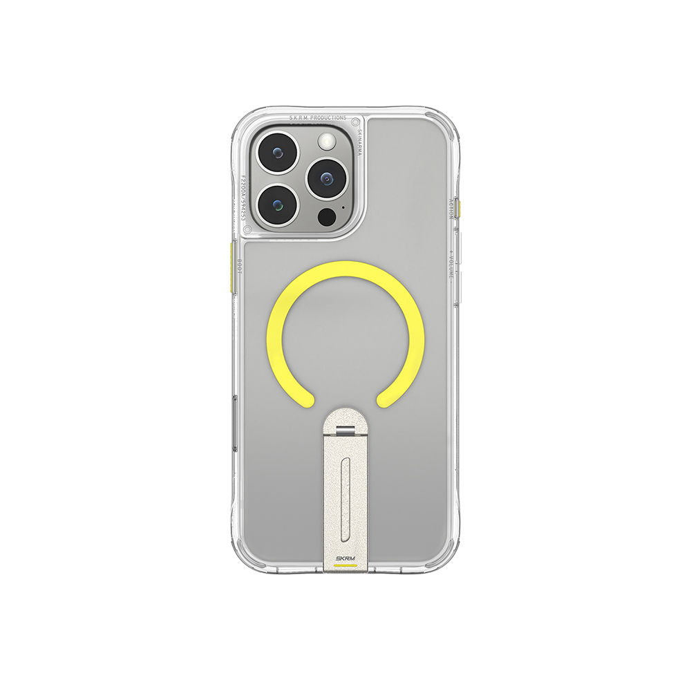 iPhone Uyumlu 16 Pro Kılıf M-safe Şarj Özellikli 360 Derece Dönebilen Standlı Skinarma Helix Kapak