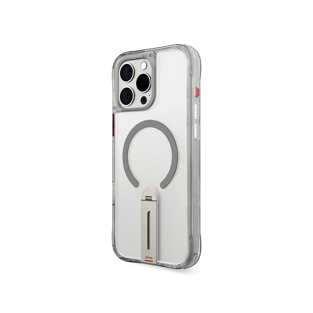 iPhone Uyumlu 16 Pro Max Kılıf M-safe Şarj Özellikli 360 Derece Dönebilen Standlı Skinarma Helix Kapak