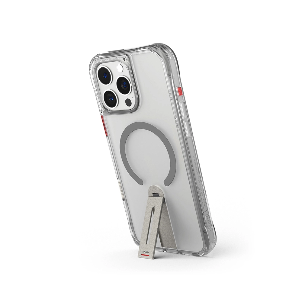 iPhone Uyumlu 16 Pro Max Kılıf M-safe Şarj Özellikli 360 Derece Dönebilen Standlı Skinarma Helix Kapak
