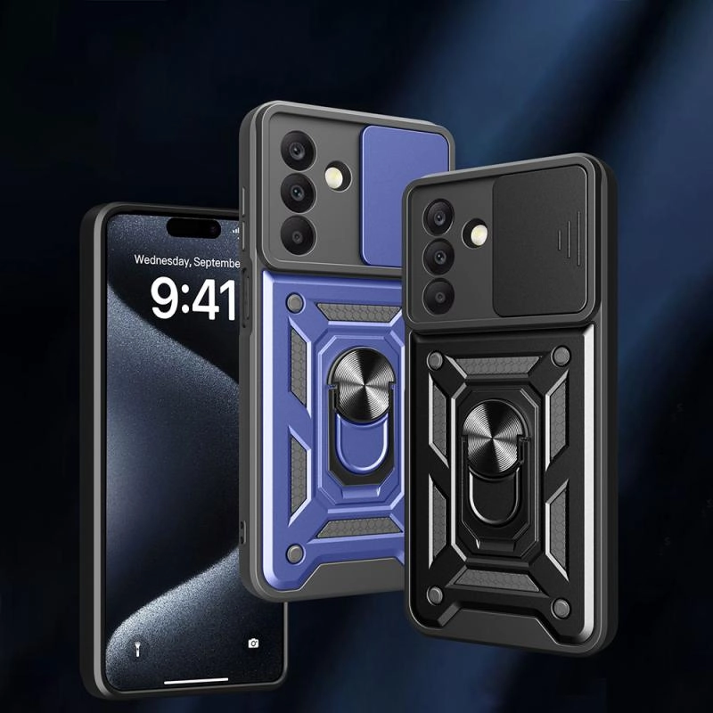 Galaxy Uyumlu A26 Kılıf Magnetik Standlı Kamera Korumalı Zore Sürgülü Vega Kapak