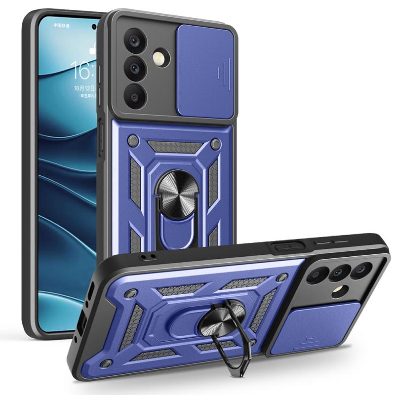 Galaxy Uyumlu A26 Kılıf Magnetik Standlı Kamera Korumalı Zore Sürgülü Vega Kapak