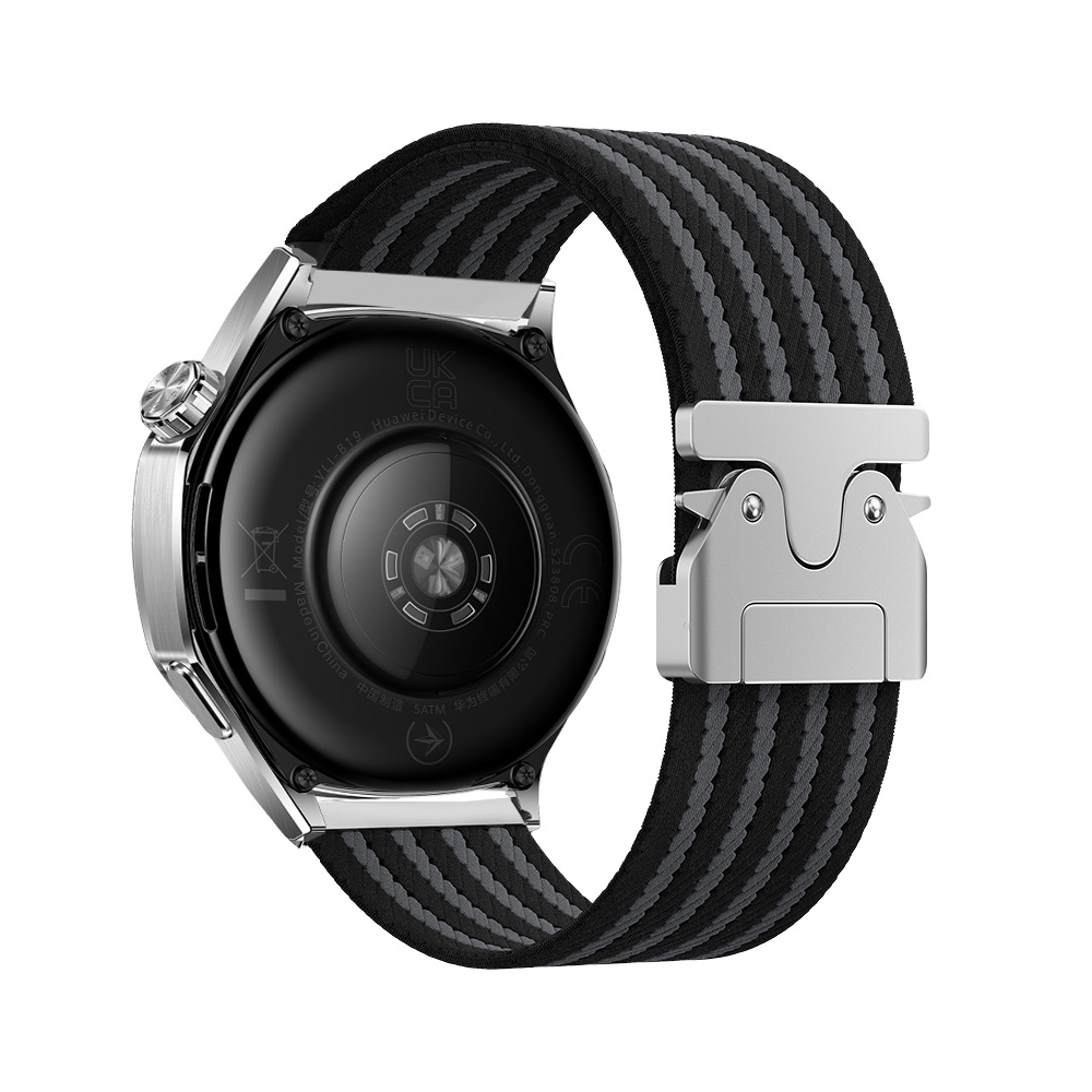 Huawei Uyumlu GT2 46mm Zore KRD-133 22mm Naylon Kumaş Hasır Örgülü Kordon