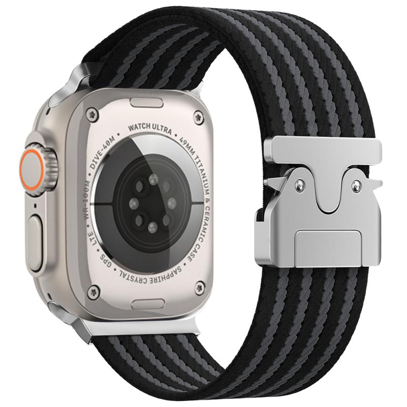 Watch Ultra 49mm Zore KRD-133 Naylon Kumaş Hasır Örgülü Kordon