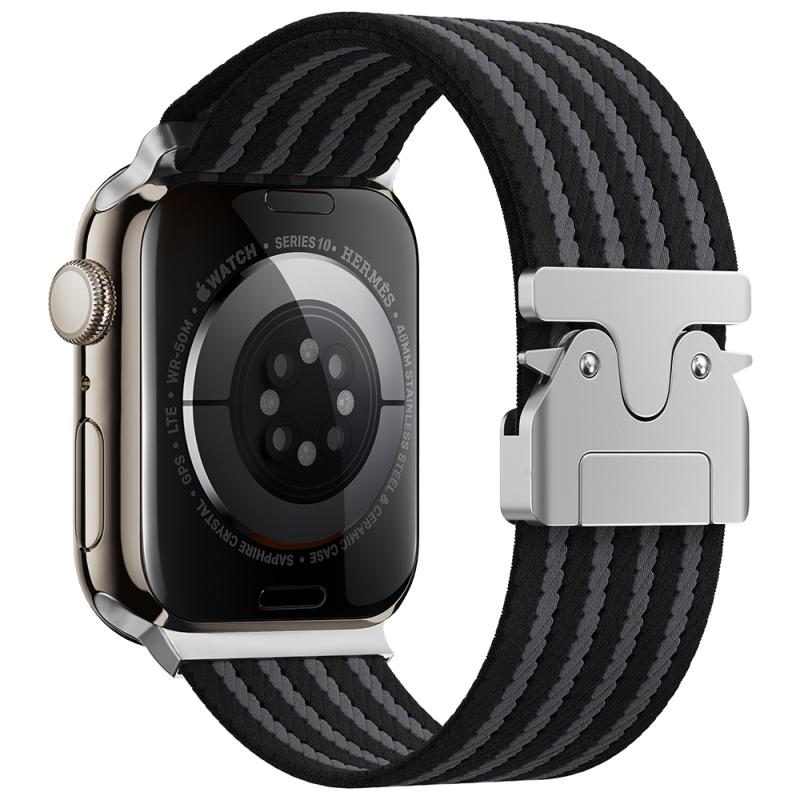 Watch 10 46mm Zore KRD-133 Naylon Kumaş Hasır Örgülü Kordon