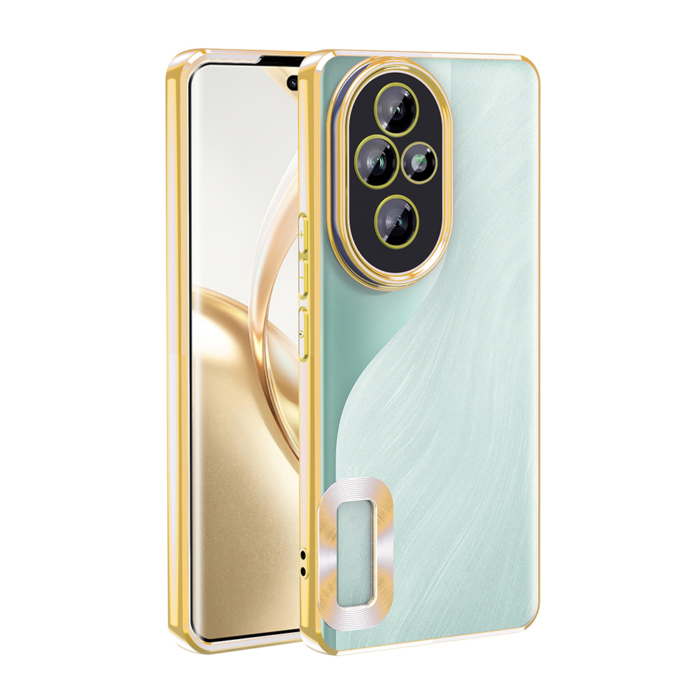 Honor 200 Pro Kılıf Kamera Korumalı Logo Gösteren Zore Omega Kapak-Gold
