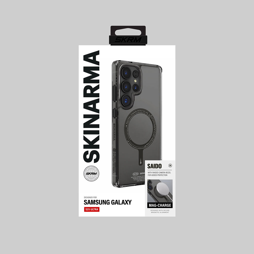 Galaxy Uyumlu S25 Ultra Kılıf M-safe Şarj Özellikli Şeffaf Airbag Tasarımlı Skinarma Saido Kapak