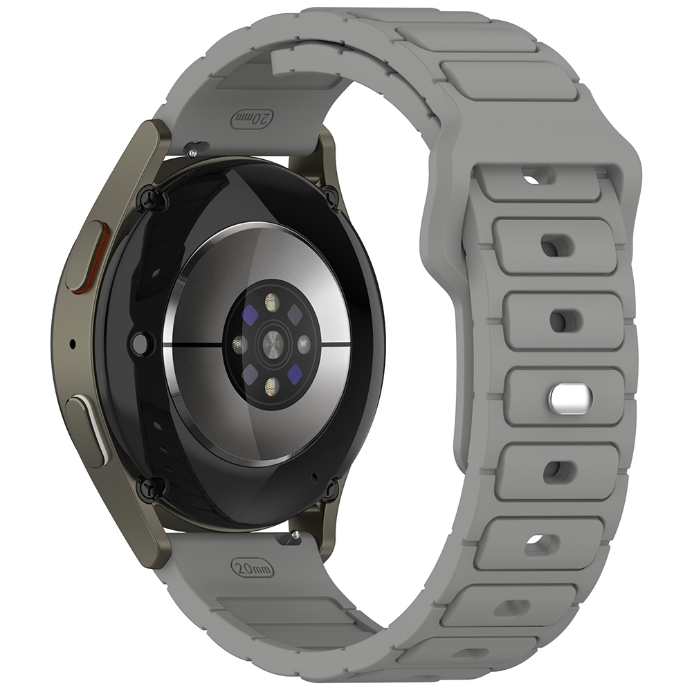 Galaxy Uyumlu Watch 46mm Zore KRD-132 22mm Silikon Kordon Strap Kayış-Gri
