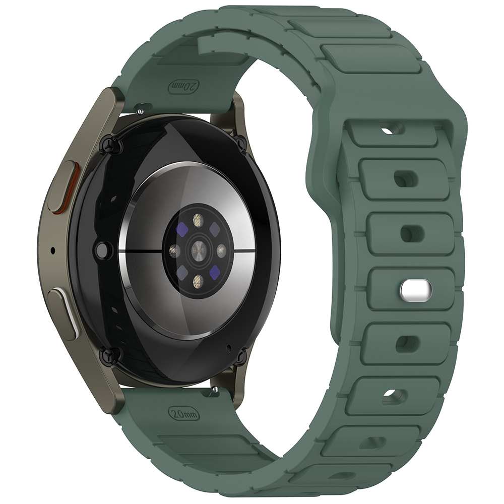 Xiaomi Uyumlu  Amazfit Pace Zore KRD-132 22mm Silikon Kordon Strap Kayış-Koyu yeşil