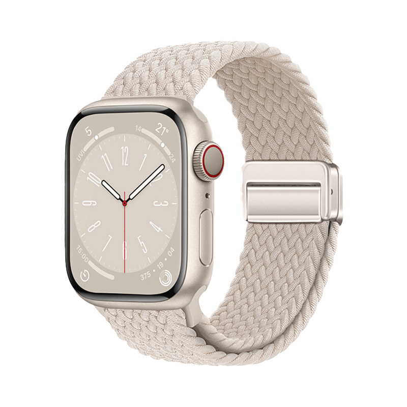 Watch 38mm Zore KRD-134 Örgü Tasarımlı Hasır Kordon Strap Kayış-Starlight