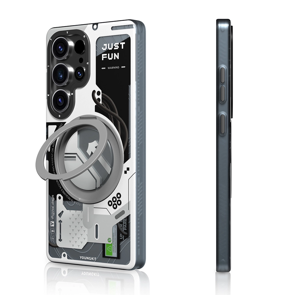 Galaxy Uyumlu S25 Ultra Kılıf Magsafe Şarj Özellikli Youngkit 360° Standlı Starship Serisi Kapak