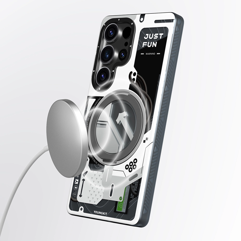 Galaxy Uyumlu S25 Ultra Kılıf Magsafe Şarj Özellikli Youngkit 360° Standlı Starship Serisi Kapak
