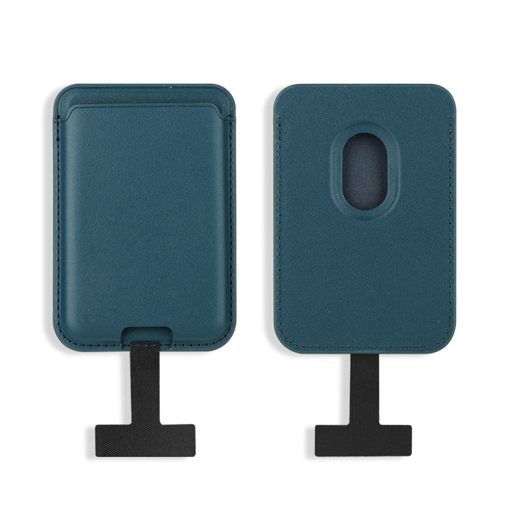 Zore CRD-09 Dahili Şarj Soket Aparatlı Magnetik PU Deri Kartlık-Lacivert