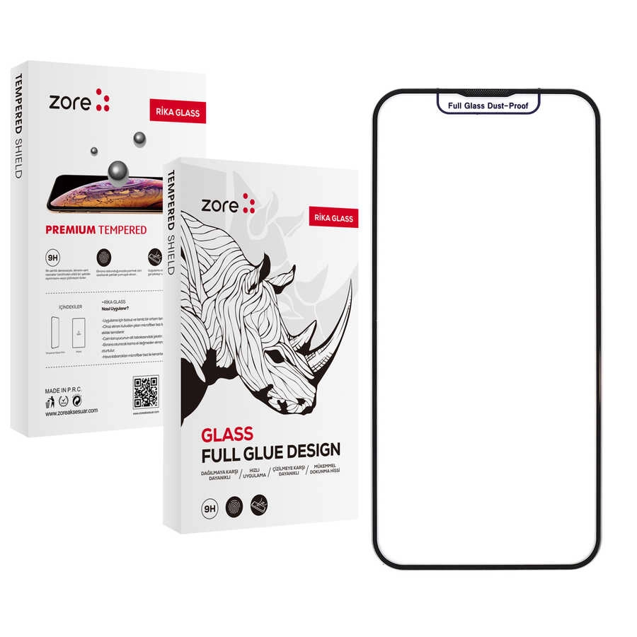 iPhone Uyumlu 16E Zore Rika Premium Temperli Cam Ekran Koruyucu
