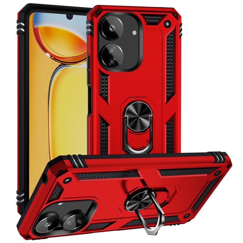 Xiaomi Uyumlu  Poco C65 Kılıf Zore Vega Kapak-Kırmızı
