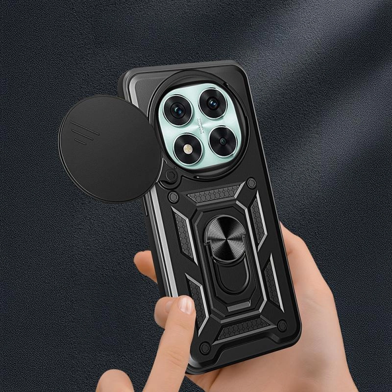 Xiaomi Uyumlu  Poco X7 Kılıf Magnetik Standlı Kamera Korumalı Zore Sürgülü Vega Kapak