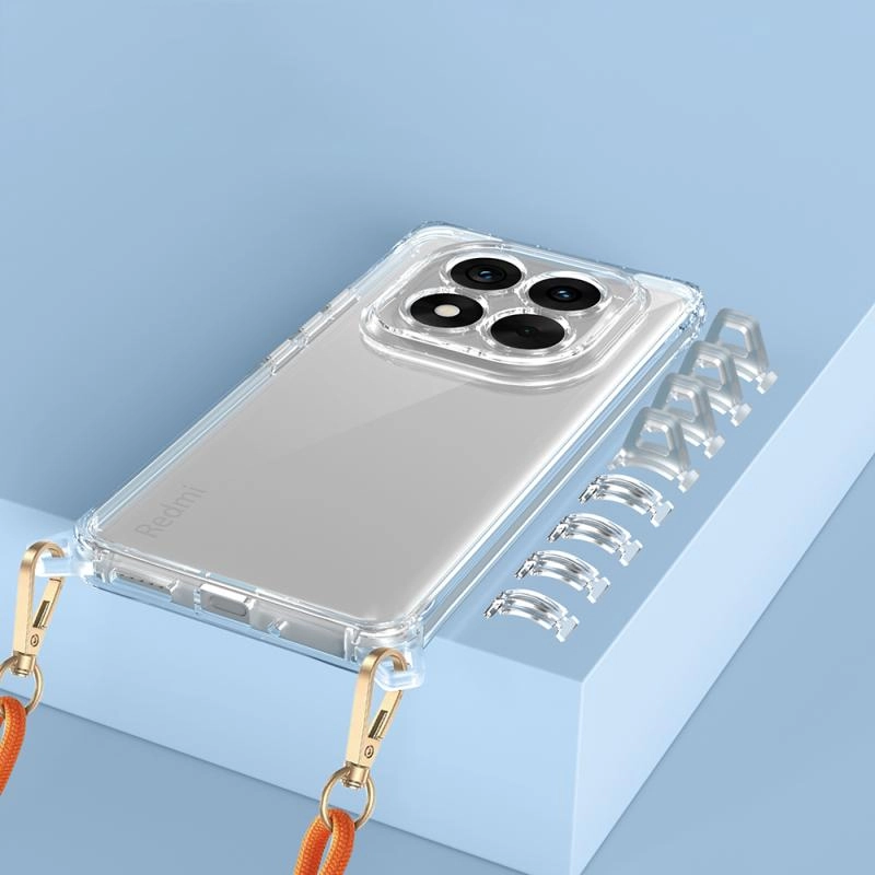 Xiaomi Uyumlu  Redmi Note 14 Pro 5G Kılıf Airbagli Takılabilir Askı Aparatlı Zore Snap Silikon Kapak