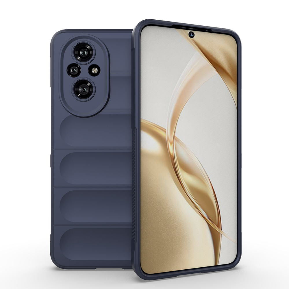Honor 200 Kılıf Esnek TPU Oyuklu Arka Yüzey Tasarımlı Zore Etnik Silikon Kapak-Lacivert