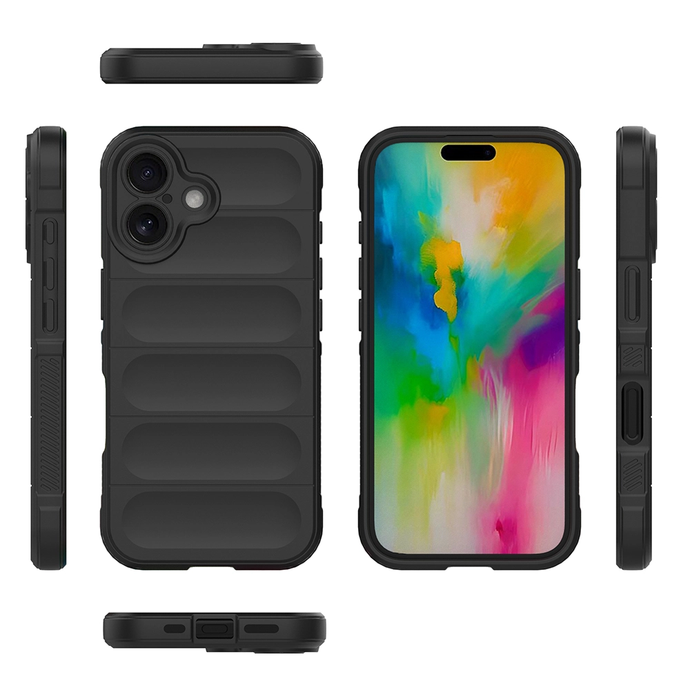 iPhone Uyumlu 16 Kılıf Esnek TPU Oyuklu Arka Yüzey Tasarımlı Zore Etnik Silikon Kapak