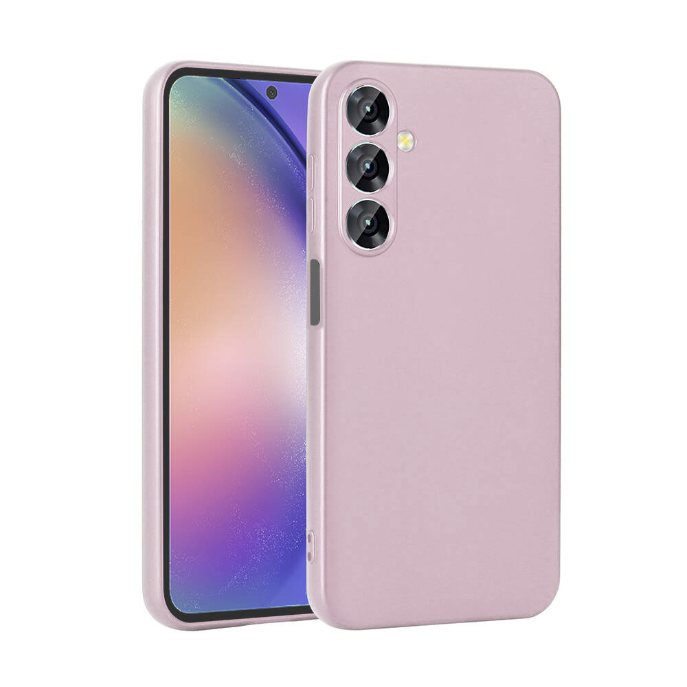 Galaxy Uyumlu A16 Kılıf Zore Premier Silikon Kapak-Rose gold