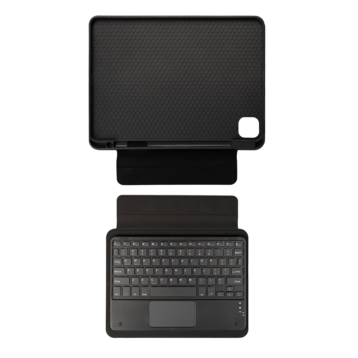iPad Uyumlu 11.Nesil 2025 Zore Border Keyboard Bluetooh Bağlantılı Standlı Klavyeli Tablet Kılıfı