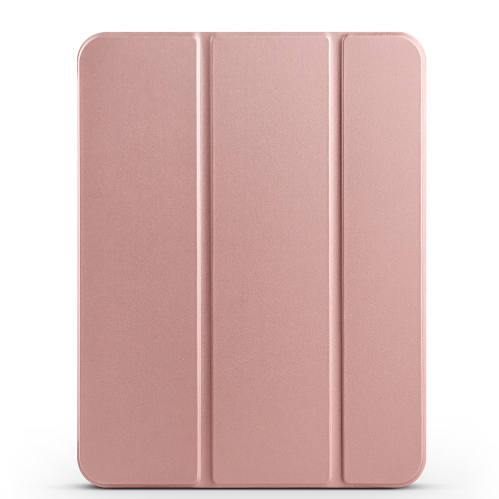 iPad Uyumlu 11.Nesil 2025 Zore Smart Cover Kalem Bölmeli Standlı 1-1 Kılıf-Rose gold