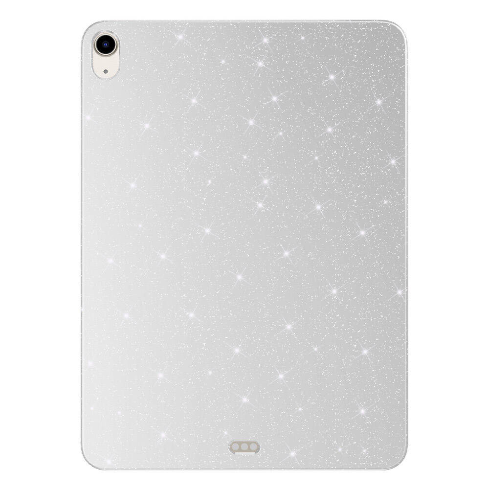 iPad Uyumlu Air 11 2025 M3 Simli Parlak Görünümlü Zore Tablet Koton Kılıf-Gümüş