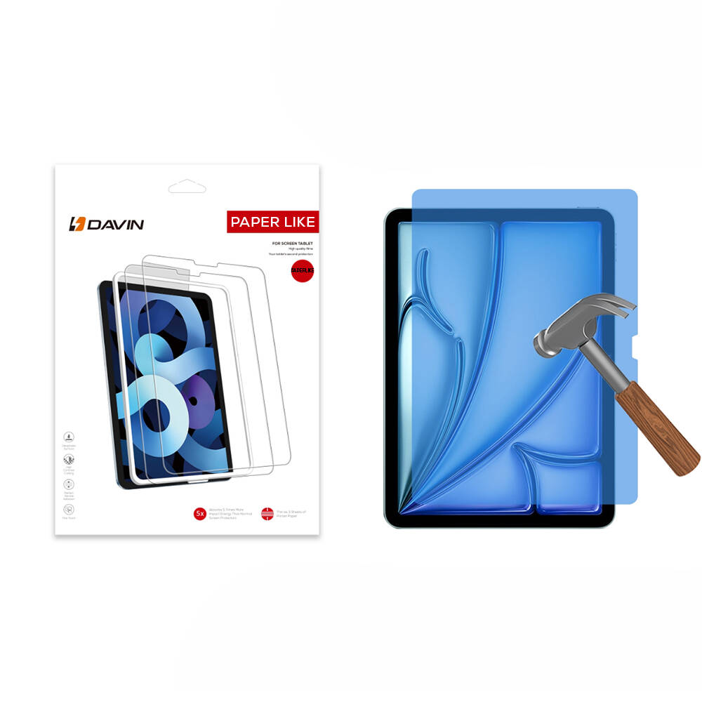 iPad Uyumlu Air 11 2025 M3 Kağıt Hisli Mat ​​​​​​​​​​​​​​​Davin Kağıt Dokulu Ekran Koruyucu