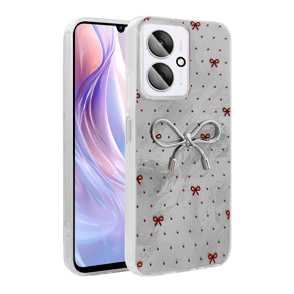 Xiaomi Uyumlu  Redmi 13C Kılıf Kamera Korumalı Figürlü Zore Ponti Silikon Kapak-Açık mavi