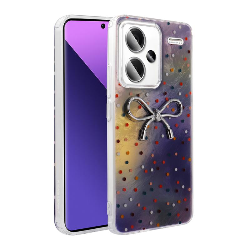Xiaomi Uyumlu  Redmi Note 13 Pro Plus 5G Kılıf Kamera Korumalı Figürlü Zore Ponti Silikon Kapak-Lila