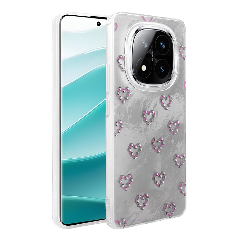 Xiaomi Uyumlu  Redmi Note 14 Pro 5G Kılıf Kamera Korumalı Figürlü Zore Ponti Silikon Kapak-Beyaz