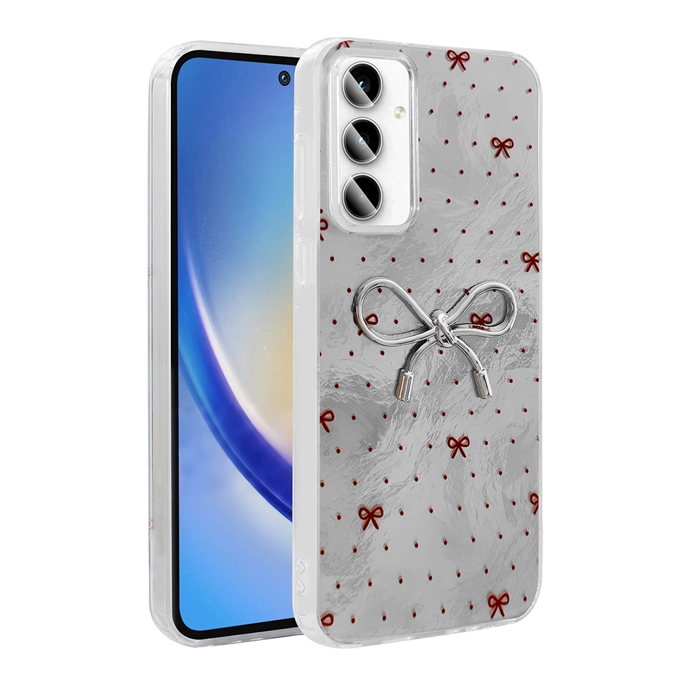 Galaxy Uyumlu A55 Kılıf Kamera Korumalı Figürlü Zore Ponti Silikon Kapak-Açık mavi