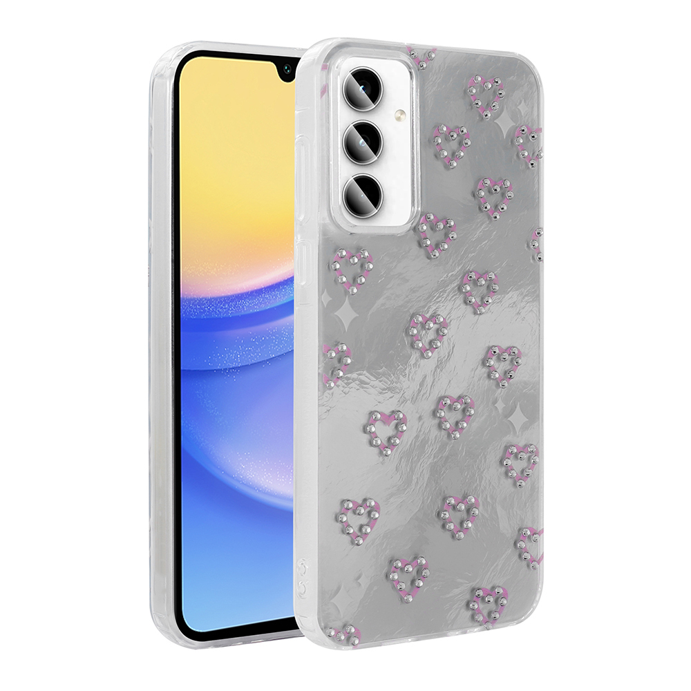 Galaxy Uyumlu A55 Kılıf Kamera Korumalı Figürlü Zore Ponti Silikon Kapak-Beyaz