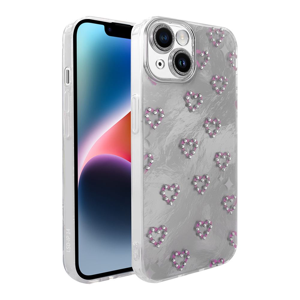 iPhone Uyumlu 14 Kılıf Kamera Korumalı Figürlü Zore Ponti Silikon Kapak-Beyaz