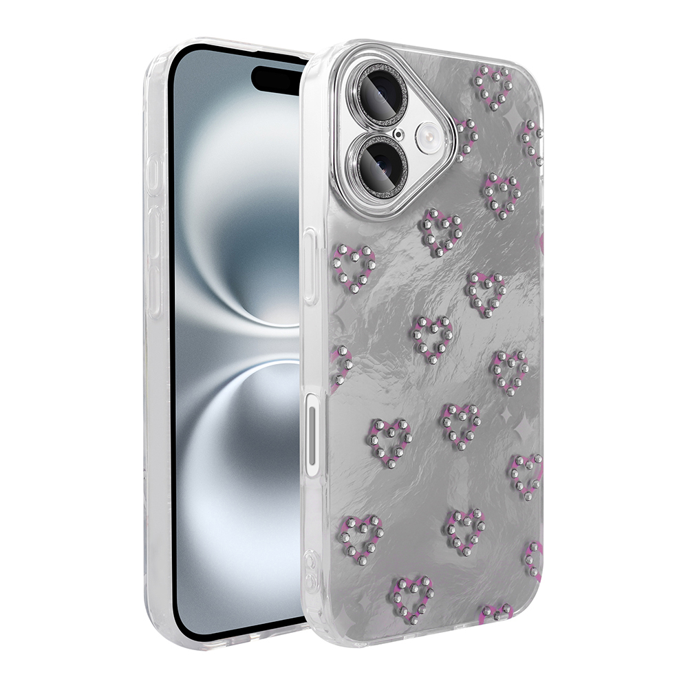 iPhone Uyumlu 16 Plus Kılıf Kamera Korumalı Figürlü Zore Ponti Silikon Kapak-Beyaz
