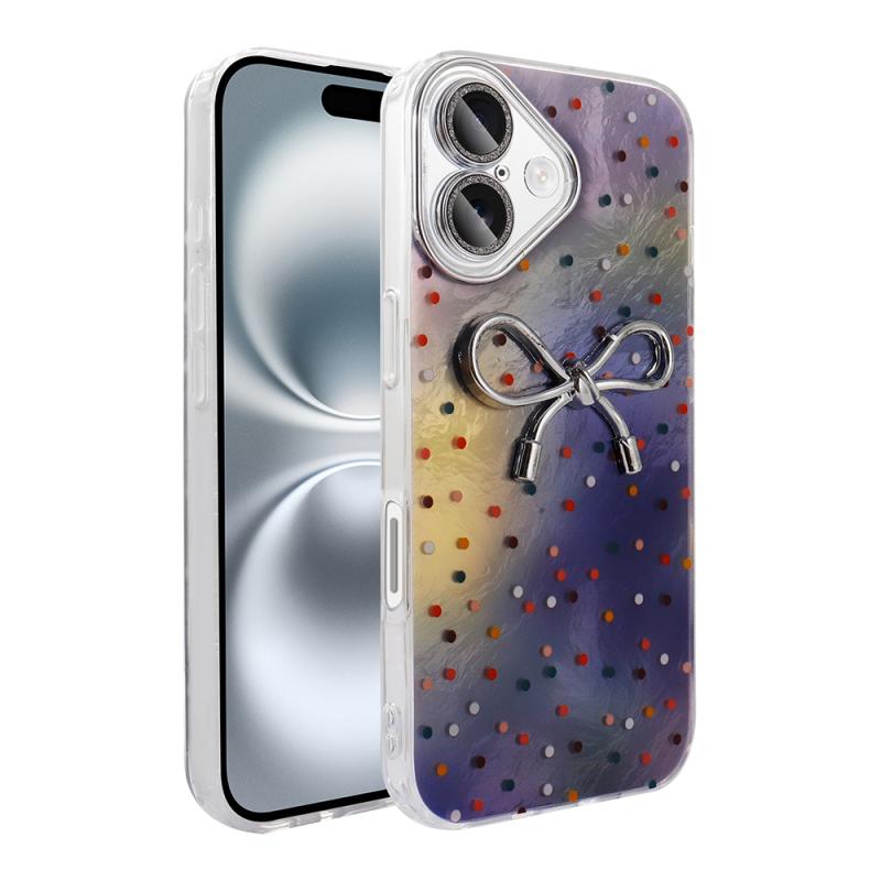 iPhone Uyumlu 16 Plus Kılıf Kamera Korumalı Figürlü Zore Ponti Silikon Kapak