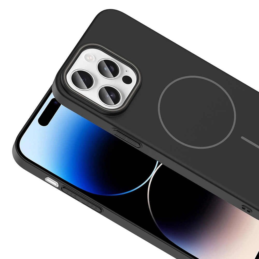 iPhone Uyumlu 14 Pro Max Kılıf M-safe Şarj Özellikli Zore Ruby Sert Kapak