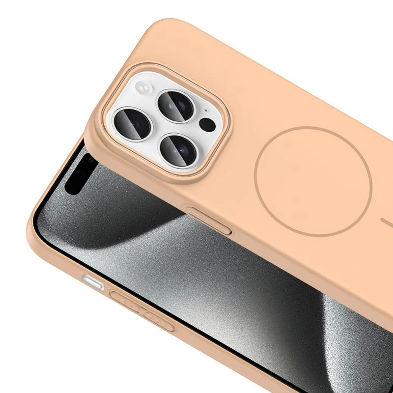 iPhone Uyumlu 15 Pro Kılıf M-safe Şarj Özellikli Zore Ruby Sert Kapak