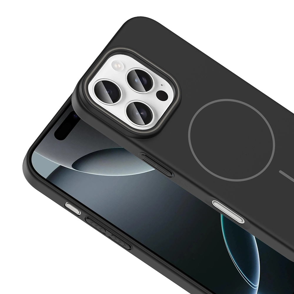 iPhone Uyumlu 16 Pro Kılıf M-safe Şarj Özellikli Zore Ruby Sert Kapak