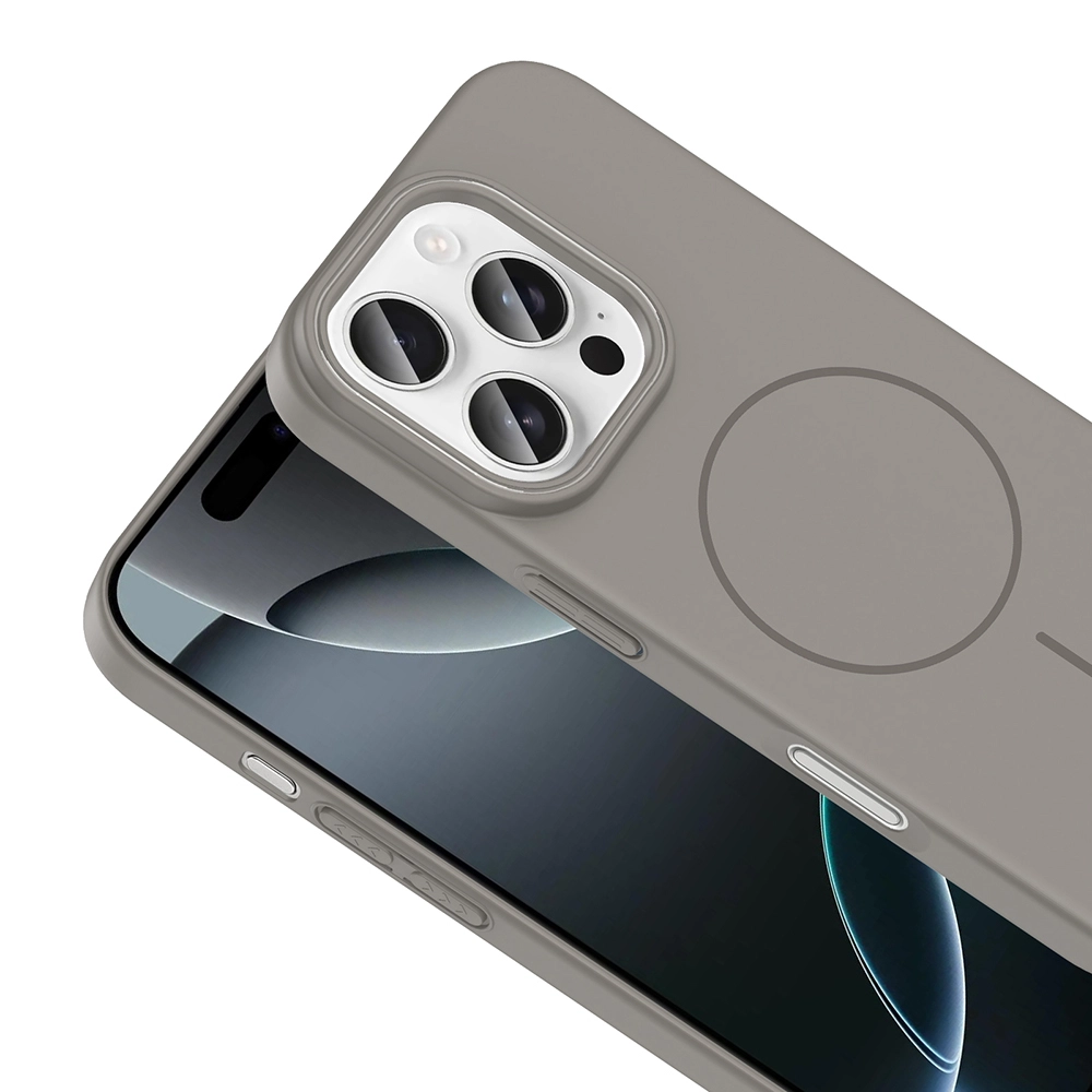 iPhone Uyumlu 16 Pro Max Kılıf M-safe Şarj Özellikli Zore Ruby Sert Kapak