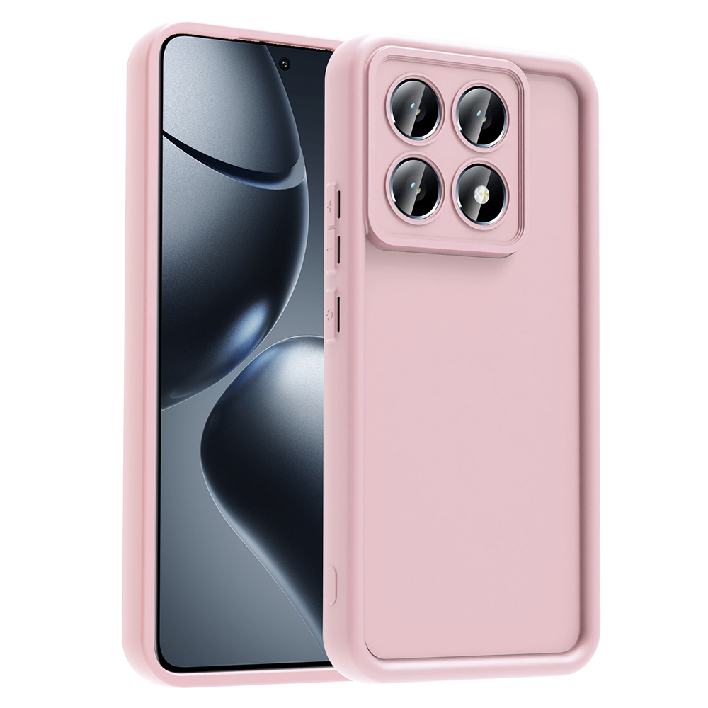 Xiaomi Uyumlu  14T Pro Kılıf Kamera Korumalı Zore Ananas Kapak-Pembe